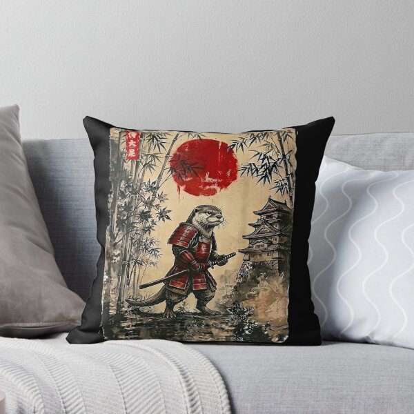 Item preview, Ancient Japan Samurai Otter Under Reddish Sun designed and sold by Littermin.