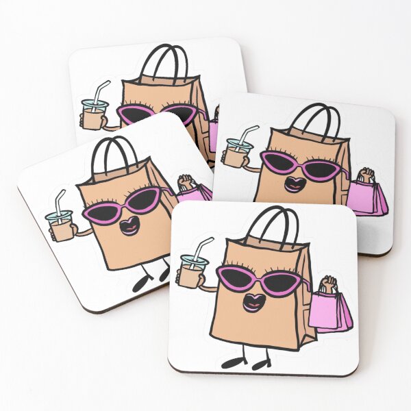 Item preview,  Cheerful Chic: Fashion-Forward Cartoon Shopping Bag Icon with a Happy Face designed and sold by Ulikedigital14.