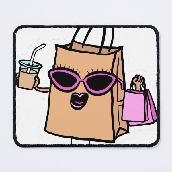 Item preview, Cheerful Chic: Fashion-Forward Cartoon Shopping Bag Icon with a Happy Face designed and sold by Ulikedigital14.