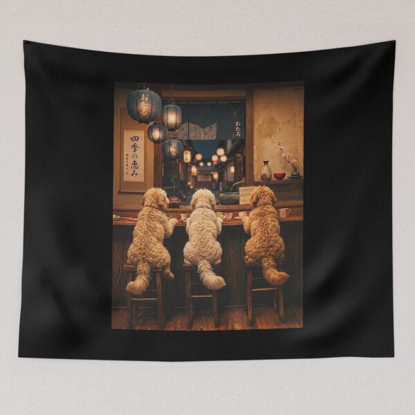 Item preview, Japanese Goldendoodle Art Foodie Dog Owner designed and sold by DoodleTortle.