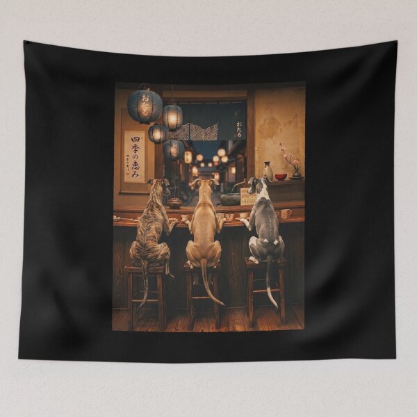Item preview, Japanese Greyhound Art Foodie Dog Owner designed and sold by DoodleTortle.