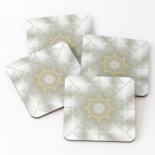 Item preview, ​Geometric Gold and White Starburst designed and sold by SahmatArt.