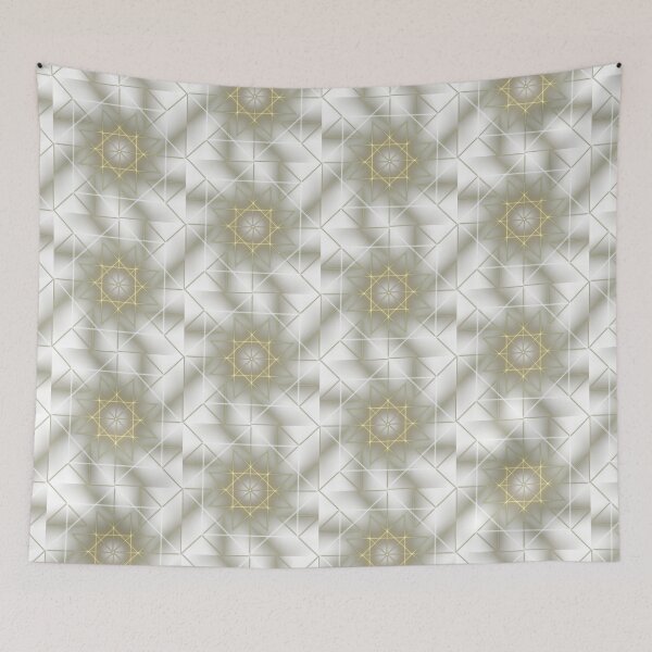 Item preview, ​Geometric Gold and White Starburst designed and sold by SahmatArt.