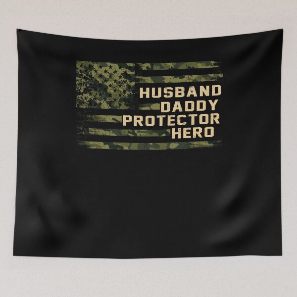 Item preview, Husband Daddy Protector Hero Fathers Day Camo American Flag designed and sold by MiniStars9897.