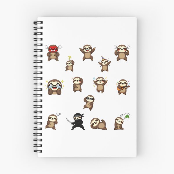Item preview, Cute Sloth Character Sticker Pack Emojis designed and sold by RamyGallery.
