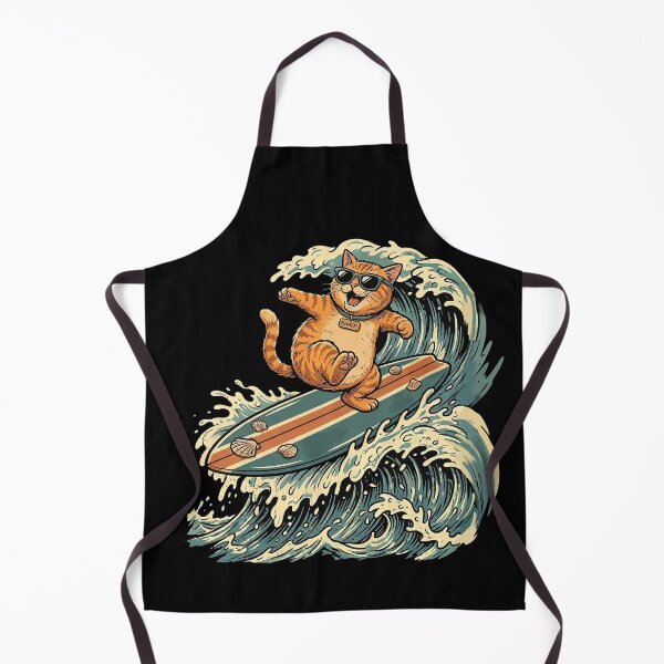 Item preview, Surfing Cat Riding Summer Waves designed and sold by mazyoy.