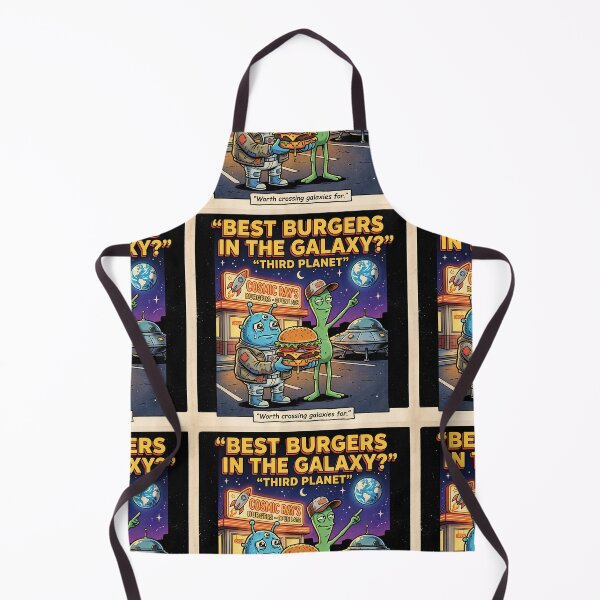 Item preview, Best Burgers in the Galaxy Third Planet Funny Alien Retro Sci Fi Humor designed and sold by FindYouByZ.