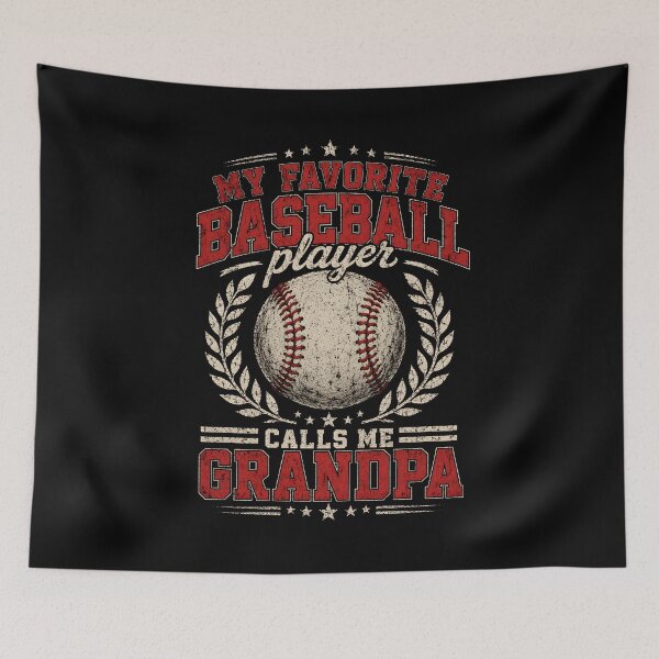 Item preview, My Favorite Baseball Player Calls Me Grandpa designed and sold by zoes-ink.