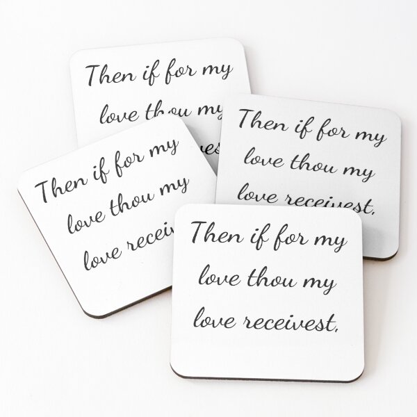 Item preview, "Then if for my love thou my love receivest," - handwriting black designed and sold by ariksworld.