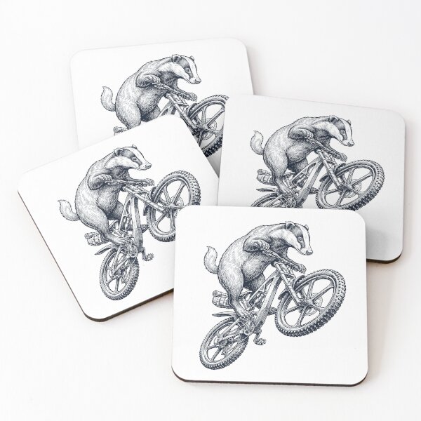 Item preview, Vintage Badger Riding Bicycle Cycling Bike Animal Lover designed and sold by TerryConnells.