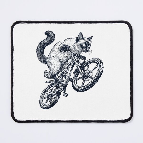 Item preview, Vintage Balinese Cat Riding Bicycle Cycling Bike Kitten Lover designed and sold by TerryConnells.