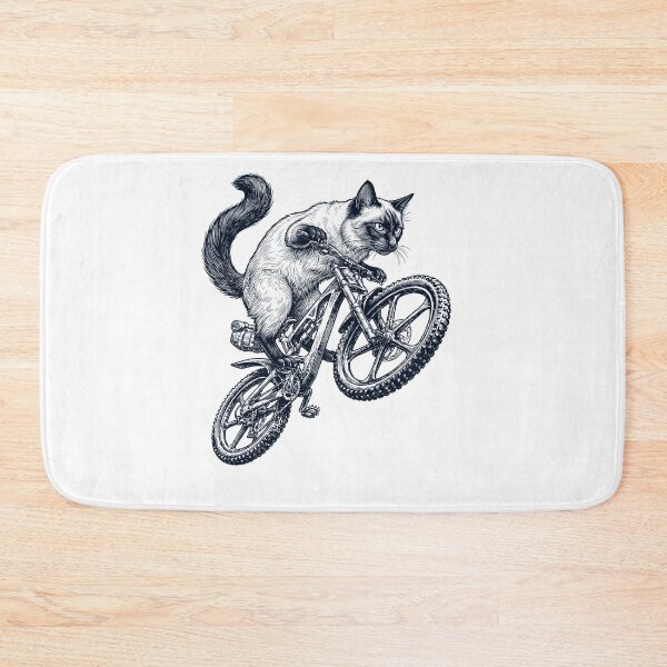 Item preview, Vintage Balinese Cat Riding Bicycle Cycling Bike Kitten Lover designed and sold by TerryConnells.