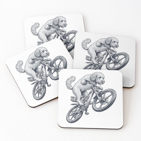 Item preview, Vintage Barbet Riding Bicycle Cycling Bike Dog Lover designed and sold by TerryConnells.