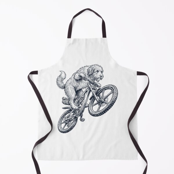 Item preview, Vintage Bearded Collie Riding Bicycle Cycling Bike Dog Lover designed and sold by TerryConnells.