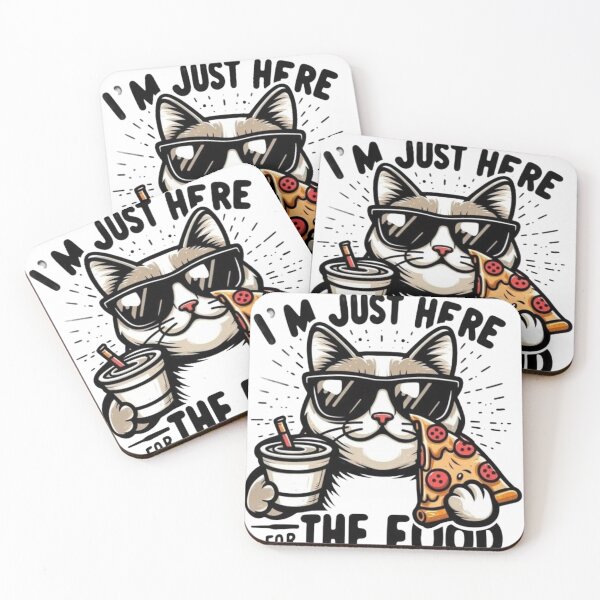 Item preview, Funny Cat T-Shirt “I’m Just Here For The Food” – Sarcastic Pet Lover Gift for Men, Women, Cat Mom, Dad designed and sold by Ulikedigital14.