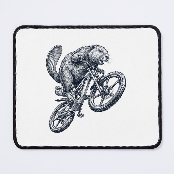 Item preview, Vintage Beaver Riding Bicycle Cycling Bike Animal Lover designed and sold by TerryConnells.