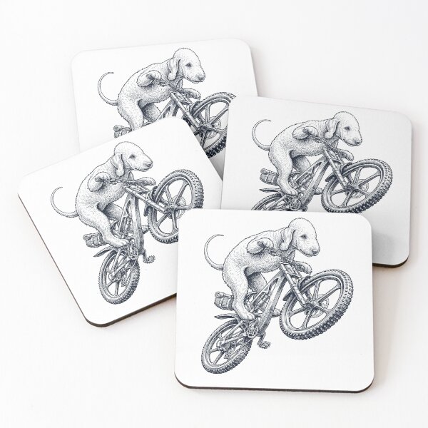 Item preview, Vintage Bedlington Terrier Riding Bicycle Cycling Bike Dog Lover designed and sold by TerryConnells.