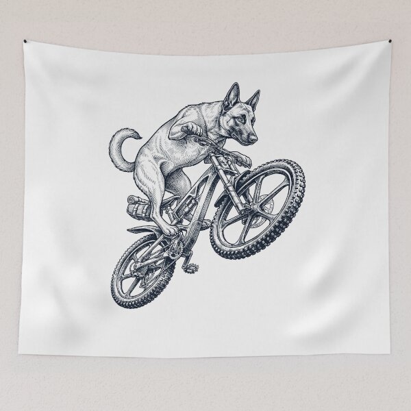 Item preview, Vintage Belgian Malinois Riding Bicycle Cycling Bike Dog Lover designed and sold by TerryConnells.