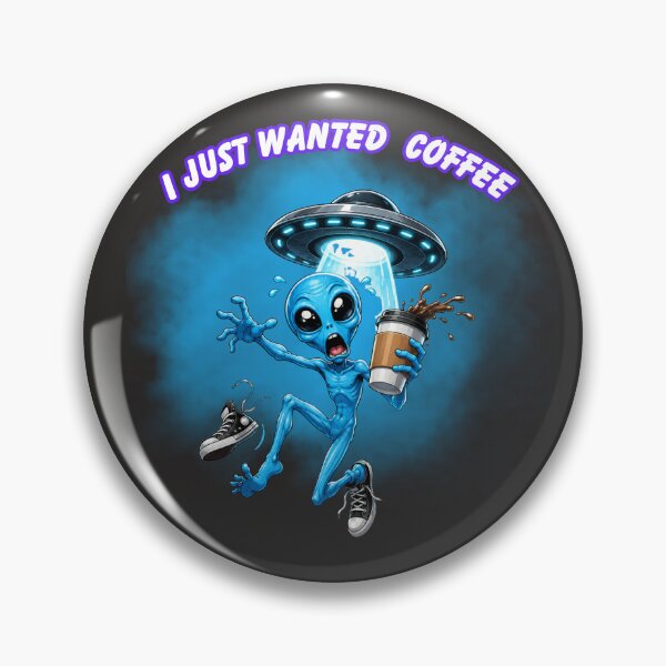 Item preview, I Just Wanted My Coffee Funny Alien Shirt | UFO Abduction Coffee Lover Design | Cute Sci-Fi Graphic Tee designed and sold by Ashes to Artistry.