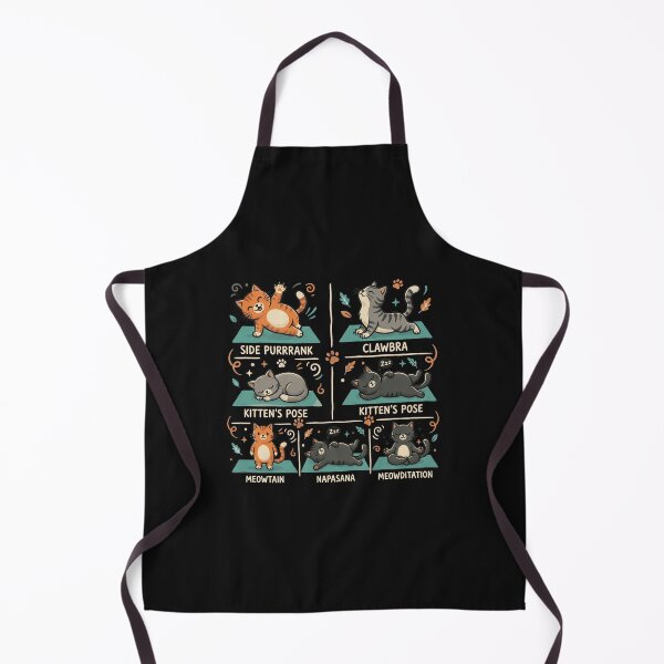 Item preview, Funny Cat Yoga Poses Retro Vintage Puns designed and sold by AdyKurniawan.