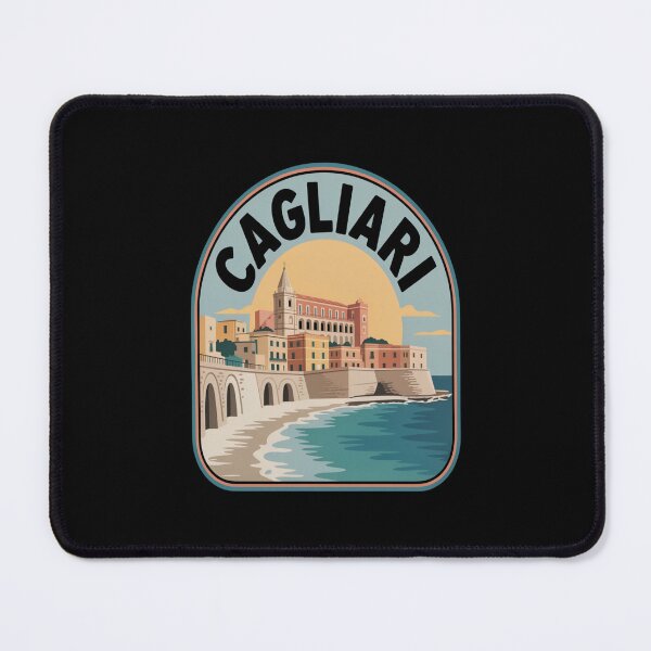 Item preview, Cagliari Retro Sticker – Sardinia Italy Vintage Coastal Travel Art designed and sold by stickercuffs.