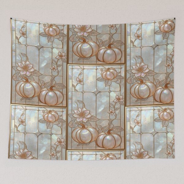 Item preview, Pearl Pumpkins Moon Stained Glass Style designed and sold by BriSher.