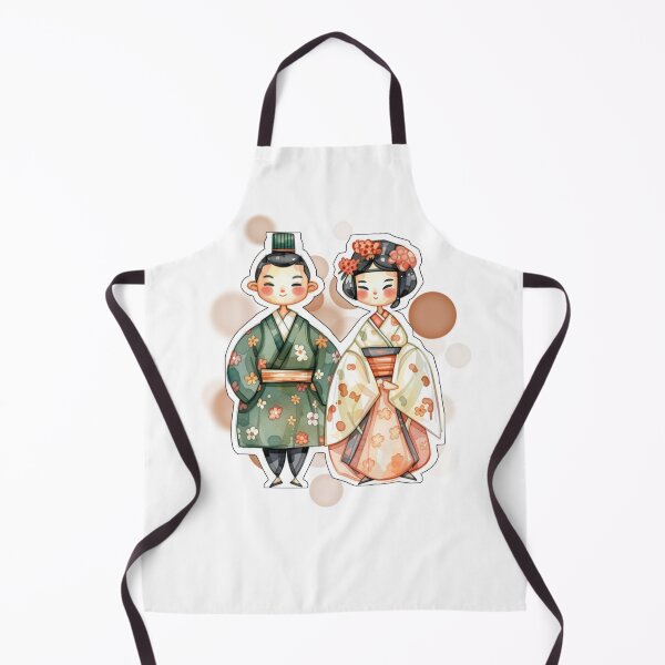 Item preview, Japanese Couple in Traditional Kimono Cultural Design designed and sold by iamKRUK.