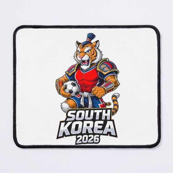 Item preview, South Korea Tiger Warrior 2026 - Korean Football Soccer Mascot designed and sold by DrimitStore.