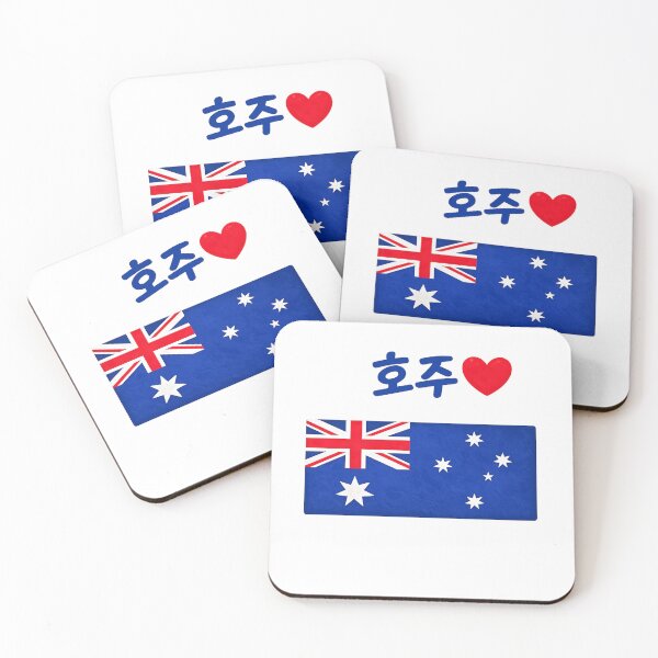 Item preview, korean australia flag designed and sold by chedam-studio.