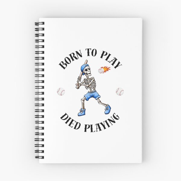 Item preview, Born to Play Died Playing Halloween Skeleton Baseball Player Cartoon Character  designed and sold by StairheadStore.
