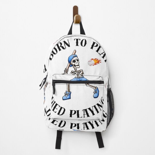 Item preview, Born to Play Died Playing Halloween Skeleton Baseball Player Cartoon Character  designed and sold by StairheadStore.