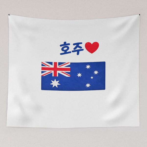 Item preview, korean australia flag designed and sold by chedam-studio.
