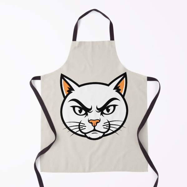 Item preview, Fierce White Cat Face Mascot designed and sold by AwesomeBeyondLimits.