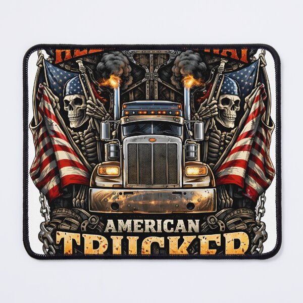 Item preview, American Trucker Goodbye Sleep Hello Highway designed and sold by zelvoc-wear.