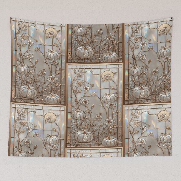 Item preview, Pearl Pumpkins Moon Stained Glass Style designed and sold by BriSher.