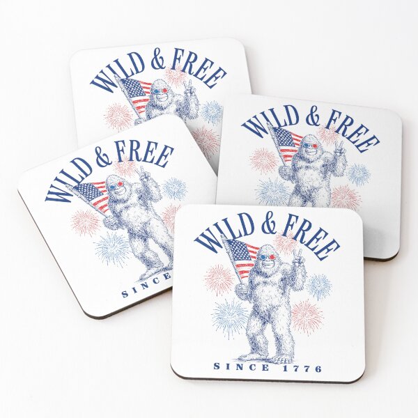 Item preview, patriotic bigfoot wild and free since 1776  designed and sold by CAnastazyshop.