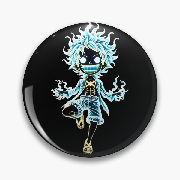 Item preview, Chibi Gear 5 Luffy Neon Glow – Anime Neon Art designed and sold by GomuStyles.