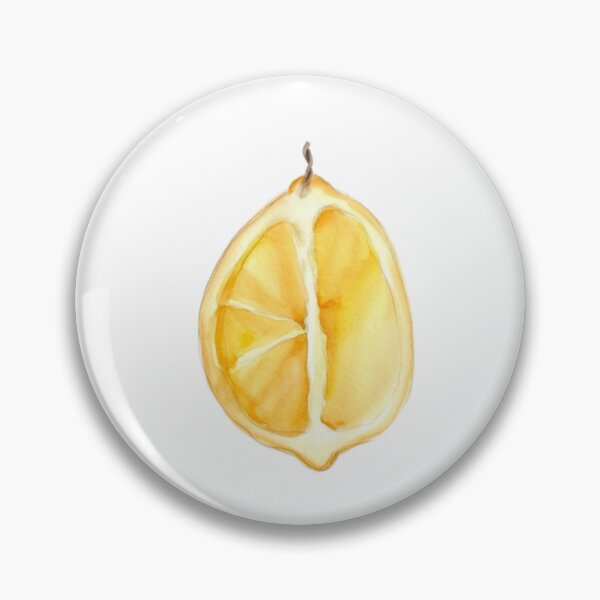 Item preview, Yellow Lemon Cut in Half Watercolor Illustration designed and sold by bosamji.