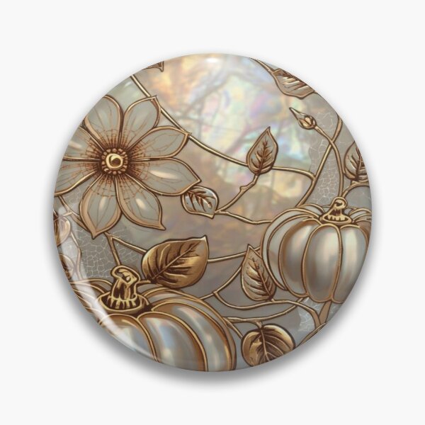 Item preview, Pearl Pumpkins Moon Stained Glass Style designed and sold by BriSher.
