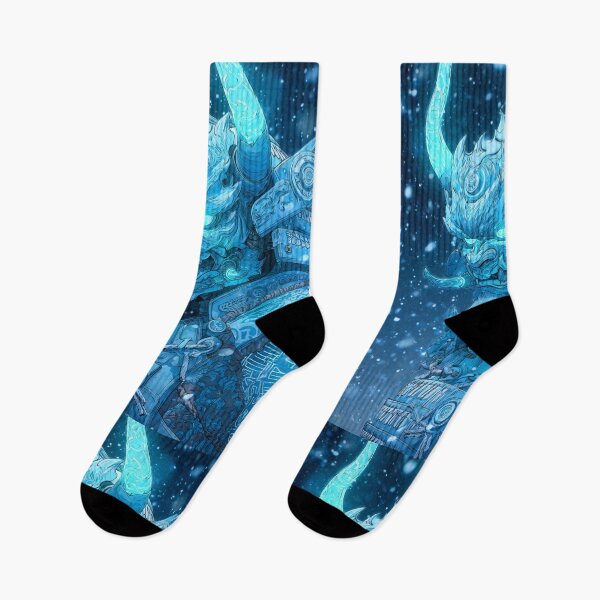 Item preview, Cyberpunk Oni Snow – Ice Blue Demon Winter Warrior designed and sold by Neo Tokio.