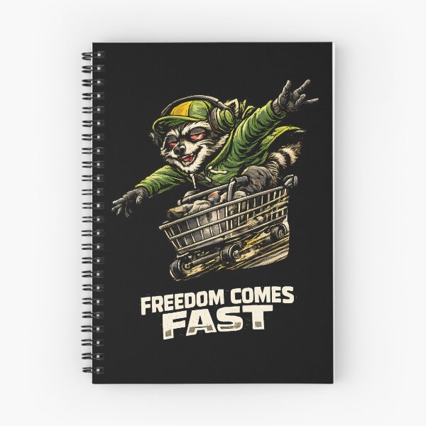 Item preview, Freedom Comes Fast Raccoon Shirt Chaos Streetwear Tee designed and sold by clockedoutwearshop.
