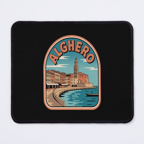Item preview, Alghero Retro Sticker – Sardinia Italy Vintage Coastal Travel Art designed and sold by stickercuffs.