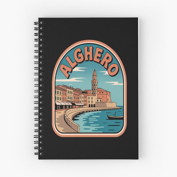Item preview, Alghero Retro Sticker – Sardinia Italy Vintage Coastal Travel Art designed and sold by stickercuffs.