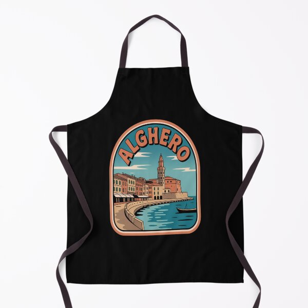 Item preview, Alghero Retro Sticker – Sardinia Italy Vintage Coastal Travel Art designed and sold by stickercuffs.