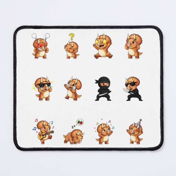 Item preview, Cute Triceratops Dinosaur Sticker Pack Emojis designed and sold by RamyGallery.