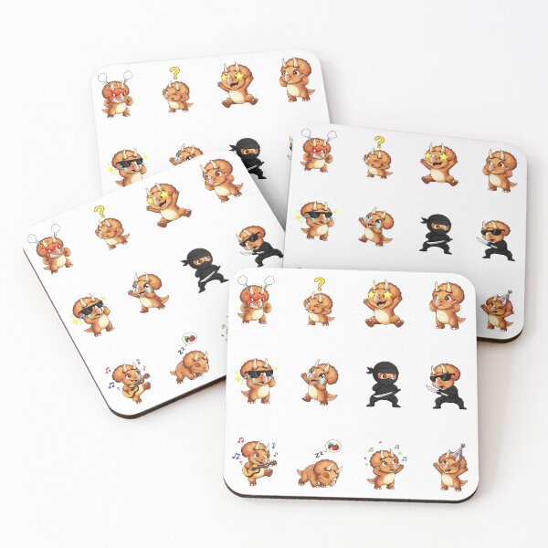 Item preview, Cute Triceratops Dinosaur Sticker Pack Emojis designed and sold by RamyGallery.