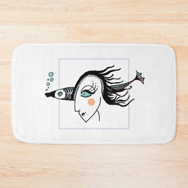 Item preview, Fish Woman — Framed Ink Illustration designed and sold by zzaim.