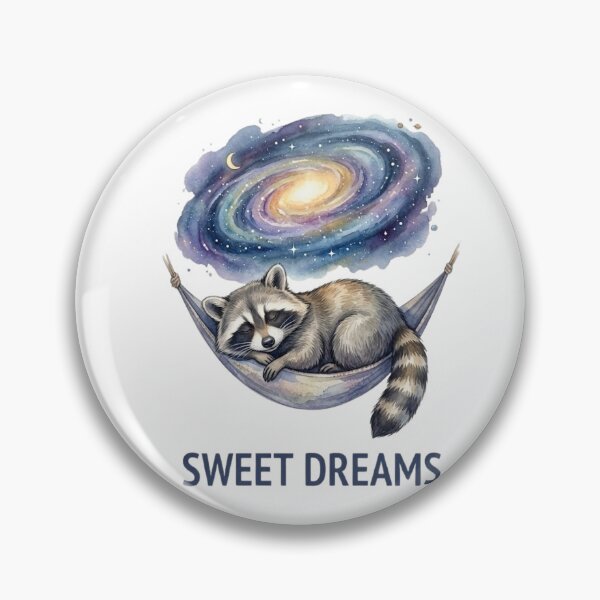 Item preview, Retro Sunset Trash Panda Vintage Badge designed and sold by GiggleInkTees.
