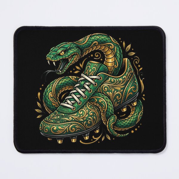 Item preview, Snake on Boot — Neo Traditional Football Illustration Green and Gold designed and sold by David Mateo ArtWorks.