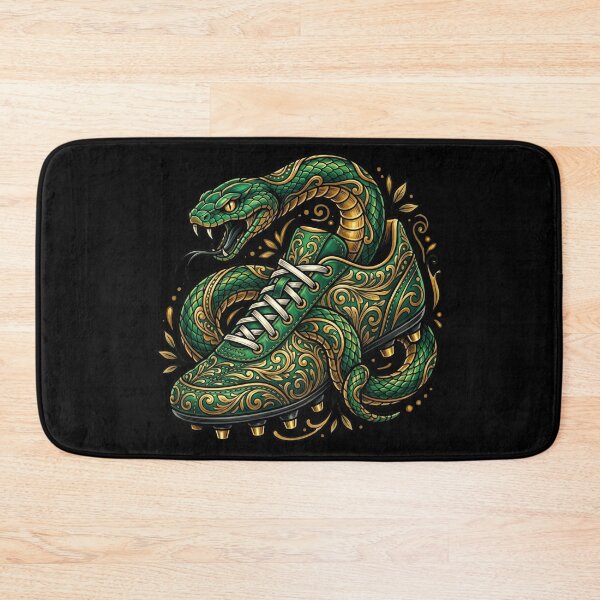 Item preview, Snake on Boot — Neo Traditional Football Illustration Green and Gold designed and sold by David Mateo ArtWorks.